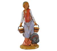 Fontanini Statuine Presepe: Pastorella con secchi in Mano e Tacchino 30 cm 30