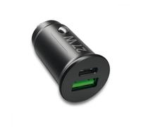 FONTASTIC 261527 Caricatore da Auto USB A e USB-C 27 Watt PD Power Delivery Fast Charge 3 3A Nero Nero