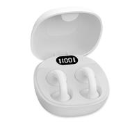 FONTASTIC 264757 Cuffie Auricolari Wireless Aperte OWS con Custodia Smart Touch Screen LCD Bianco Bianco