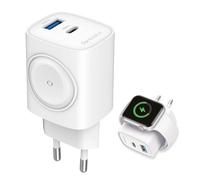 Fontastic Caricatore Alimentatore Wigan 264726 GaN 22W Fast Charge USB-A USB-C Bianco da viaggio