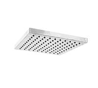 Fontastock FSKFAB009 Spruzzatore per doccia fisso quadrato Maro con grande portata d'acqua in modalità pioggia, 20 x 20 cm, ugelli in silicone anti-intasamento e anticalcare, realizzato in ABS cromato
