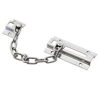 FontBrico A-1313165 Catena per porta | Serratura di sicurezza per porta | Bullone scorrevole di sicurezza | Serratura a catena per porta | Bullone a catena antifurto | Ferro nichelato