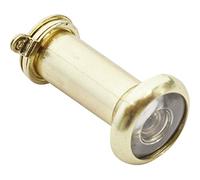 FontBrico A-1805594 Spioncino, visore Lente angolare a 180 Gradi, per Porte Interne ed Esterne, Diametro 14 mm, Spessore della Porta 35-60 mm, Oro