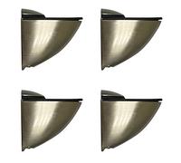 FontBrico A-1867050-P4 Supporto per ripiani in legno o vetro | Supporto per ripiano regolabile | Per oggetti di massimo 25 kg | Spessore ripiano 4-19 mm | 4 pezzi | Acciaio con finitura inox