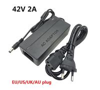 Fonte di alimentazione 42V 2A Alimentatore 42 volt EU4.8mm UK AU EU US Spina Switching Adattatore 42V 2A Trasformatore 220v 42v 5.5*2.5