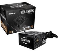 Fonte di alimentazione ASROCK CL-550B, PSU,550W, 80 Plus Bronze,120MM,Active PFC,PCI-E (6+2 Pin) x4, SATA (5 Pin) x4