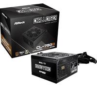 Fonte di alimentazione ASROCK CL-750B, PSU,750W, 80 Plus Bronze,120MM,Active PFC,PCI-E 5.1 (12+4pin) x1,PCI-E (6+2 Pin) x4, SATA (5 Pin) x4