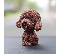 Fontee Auto Bello Cane Annuendo Oscillante Cuccioli di Cane Testa Oscillante Cenno Capo Bambola Decorazione Interni Automobile Cruscotto Decorazione Interno di Veicolo (Teddy Marrone)