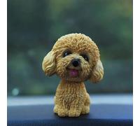 Fontee Auto Bello Cane Annuendo Oscillante Cuccioli di Cane Testa Oscillante Cenno Capo Bambola Decorazione Interni Automobile Cruscotto Decorazione Interno di Veicolo (Teddy)