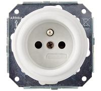 Fontini 31 - 208 - 17 - 2 - Base presa presa Terra Frances 16 A porcellana bianco Pack