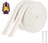 FonVan 2 Rotoli Stoppino per Lampada a Olio, 2 m x 20mm, stoppino per lampade a petrolio di Cotone, per bruciatori a olio, lanterna fai da te, Accendere Lampade e Bruciatori a Olio e Petrolio