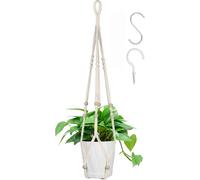 FonVan Vasi Sospesi per Piante, Fioriere, Cotone Macramè Vasi pensili, Appendini per Piante per Interno Esterno Giardino Balcone Soffitto Fiori Appendiabiti Decorazioni, con gancio a S e gancio a vite