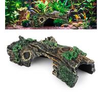 Fonyet Grotta decorativa per acquario - Decorazione per piccoli gamberetti e pesci - Nascondiglio e accessori naturali - Verde