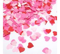 Fonyiunce 8000 Pezzi Coriandoli Biodegradabili Coriandoli Cuore, Decorazioni a Cuore per Matrimoni, Multicolore Coriando-li a Cuo-ri, Adesivi Colorati a Forma di Cuor-e, per Matrimoni, Compleanni