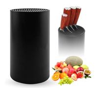 Fonyiunce Ceppo Coltelli da Cucina, Ceppo Coltelli da Cucina Vuoto, Nero Porta Coltelli Cucina, Moderno Portacoltelli Universale, 22 x 11 x 11 cm, Lavabili in Lavastoviglie, Nero