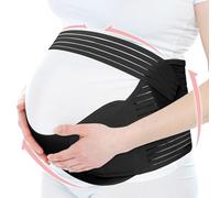 Fonyiunce Fascia Gravidanza Sostegno, ancera Gravidanza Traspirante Regolabile, Premaman Fasce di Sostegno, Alleviare il Dolore Alla Schiena, Maternity Band Belt (Nero)