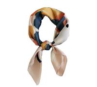FONYVE, Sciarpa quadrata media in raso per donna, 70 x 70 cm, Medium