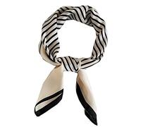 FONYVE, Sciarpa quadrata media in raso per donna, 70 x 70 cm, Medium