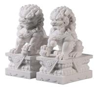 Foo Dogs Statue Coppia, Fu Dogs Guardian Lions Beijing Lions Cinese Feng Shui Decor Ward off Evil Energy Housewarming Regalo di congratulazioni,3.9in/10cm