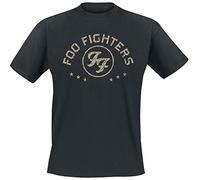Foo Fighters Arched Star Uomo T-Shirt Nero 100% Cotone Regular