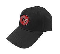 Foo Fighters Cappellino da Baseball FF Band Logo Nuovo Ufficiale Nero Unisex Size One Size