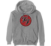 Foo Fighters Da Uomo FF Logo Felpa con Cappuccio Grigio