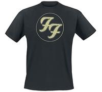Foo Fighters Logo in Circle Uomo T-Shirt Nero M 100% Cotone Regular