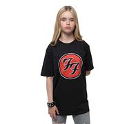Foo Fighters Maglietta da bambino FF Band Logo Nue Ufficiale Nero Ages 1-12 Yrs, Nero , XS