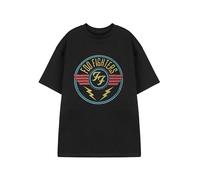 Foo Fighters Maglietta da Uomo Fighters | Fulmine Nero a Maniche Corte | Maglietta Grafica per Gli Appassionati di Musica | Merce Ufficiale Rock Band | Abbigliamento Musicale Alternativo