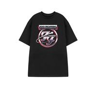 Foo Fighters Maglietta da Uomo Fighters | T-Shirt Grafica a Maniche Corte con Logo Chrome Band in Nero | Abbigliamento Ufficiale per Fan della Musica Rock | Regalo Souvenir per concerti per Adulti
