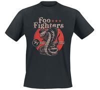 Foo Fighters Snake Uomo T-Shirt Nero 100% Cotone Regular
