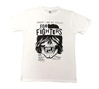Foo Fighters T Shirt Roxy Flyer Band Logo Nuovo Ufficiale Unisex Bianca Size XXL