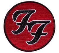 Foo Fighters Toppa termoadesiva con logo in tessuto, rosso/nero, Taglia unica