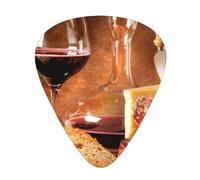 Food and Drink - Plettri per chitarra, 12 pezzi, in celluloide, per chitarra acustica, elettrica, basso, inclusi 0,46 mm, 0,71 mm, 0,96 mm