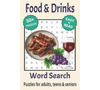 Food and Drinks Word Search Puzzle Book: Search with Easy to Read Print about Food and Drinks and More | 6x9 inches, 110 pages | 50+ Puzzles ... Gifts for Vacations, Holidays & Free Times