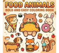 Food Animals Bold and Easy Coloring Book