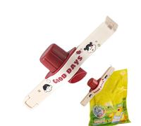 Food Bag Clips, Kitchen Snack Clamp, Seasoning Organizer Design with Pouring Spout, Storage Tool and Sealed Keeper for Refrigerator, Travel Use, Home, 5.39x1.38x1.97 Inches