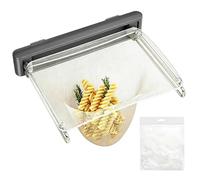 Food Catcher for Kitchen Sink - Sink Strainer Basket Holder with 100 Fine Mesh Filter Bags | Large Load Bearing Drain Catcher Organizer | Śink Waste Filter for Tea Dregs Peels