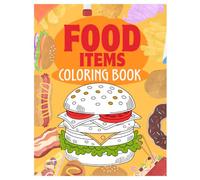 Food Coloring Book for Toddlers Ages 2-5 | Easy Food Items Coloring Pages with Bold Lines | Fun Preschool & Kindergarten Activity Book