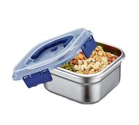 Food Containers with Lids - Stainless Steel Lunch Box for Airtight Food Storage | Meal Prep Containers for Snacks Salads Work School Camping Picnic Travel Kids Adults Durable Leakproof Portable