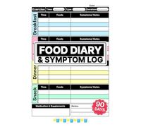 Food Diary and Symptom Log: Colorful 90 Day Journal for Weight Loss, IBS, Kids, Diabetics | Sensitivity Tracker for Meals & Reactions