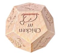 Food Dice - Food Dinner Decision Dice, Wood Date Night Dices, Foods Dices For Couples | Couple Foods Dicee Decider For Women Men Girlfriend Boyfriend, 12-Side Fun Dating Dinner Decision Dicee