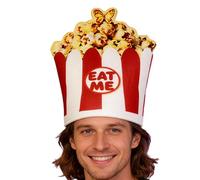 Food Hat - Funny Food Hat | Role Play Prop Popcorn Pattern Cap, For Foods Apparel Cosplay Accessories Parade Themed Party Family Gathering Kids Adults