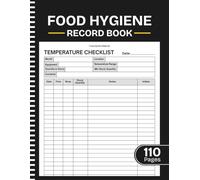 Food Hygiene Record Book: Complete Kitchen Safety & Hygiene Tracker | Temperature, Cleaning, and Waste Log for Home, Restaurants, Bars, and Food Trucks | Large Print 8.5" x 11" Inches, 110 pages