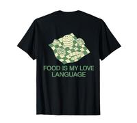 Food is My Love Language Picnic Vintage Essen Scritta Maglietta
