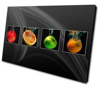 Food Kitchen Fruit Apple Splash SINGLE TELA parete arte foto stampa