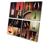 food Kitchen Wine collage drink MULTI TELA parete arte foto stampa