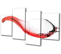 Food Kitchen Wine Glass MULTI TELA parete arte foto stampa
