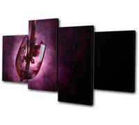 Food Kitchen Wine Glass MULTI TELA parete arte foto stampa