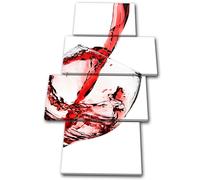 Food Kitchen Wine Glass Pouring MULTI TELA parete arte foto stampa